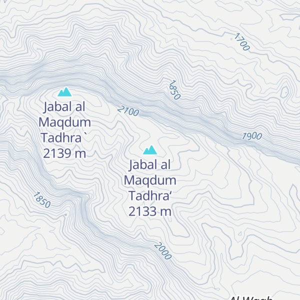 Map of Jabal al Maqdum Tadhra‘