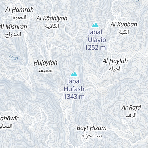 Map of Jabal Hufash