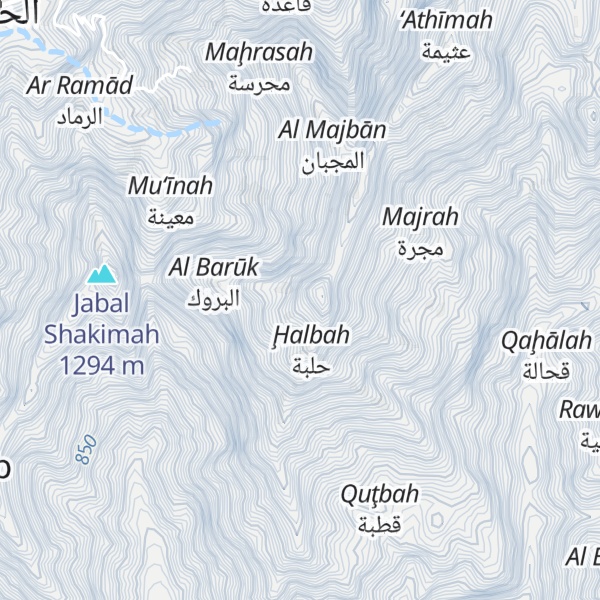 Map of Jabal Bani al `Amiri