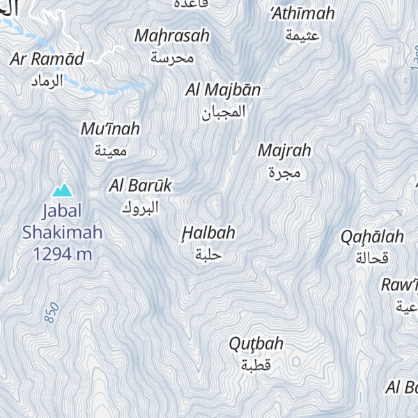 Map of Jabal al `Awali