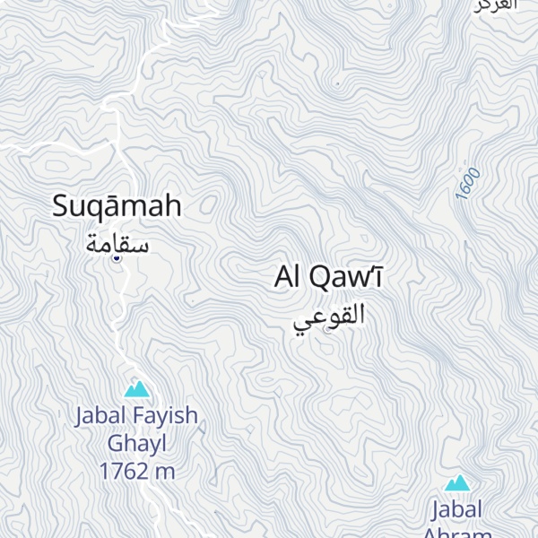 Map of Jabal al Qaw`i