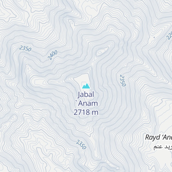 Map of Jabal `Anam