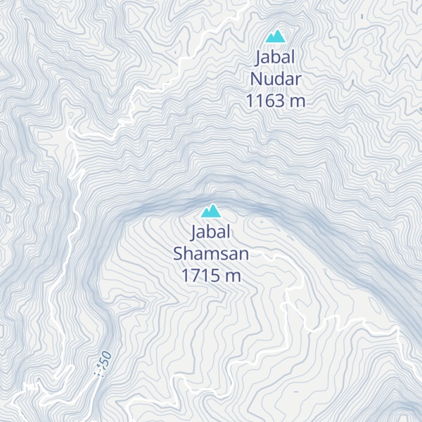 Map of Jabal Shamsan