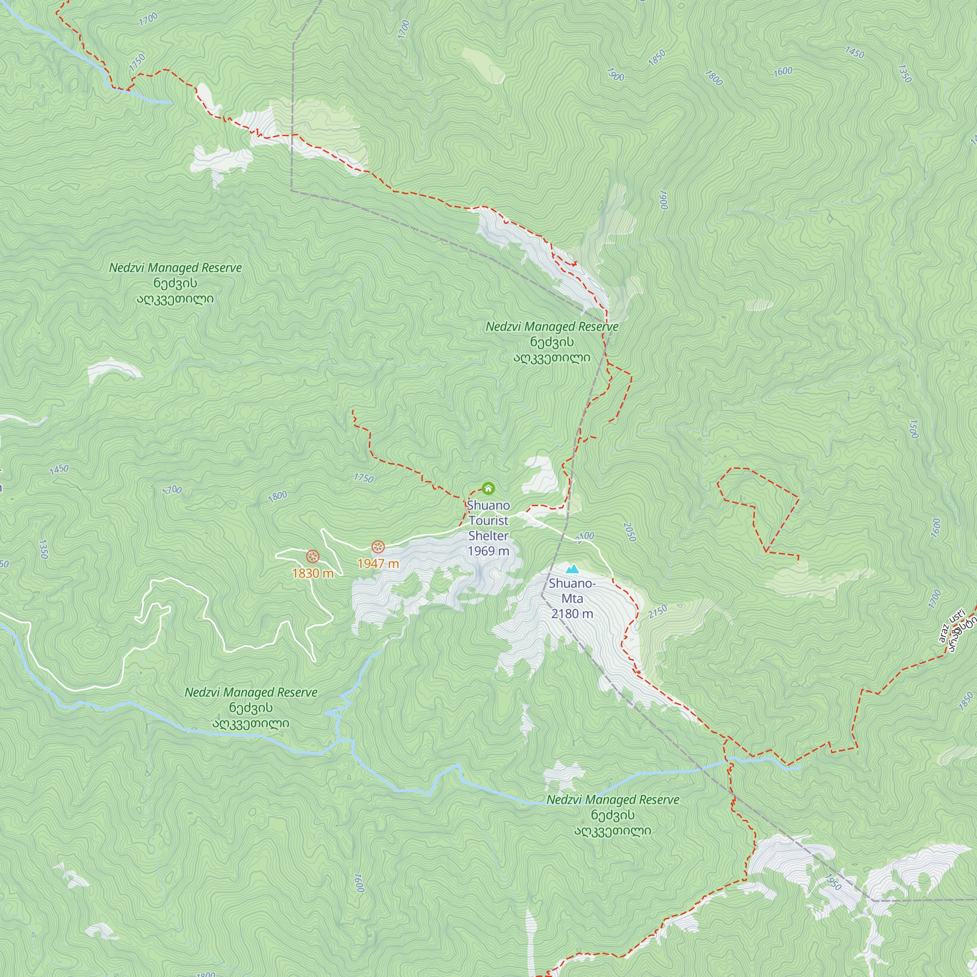 Shuano Tourist Shelter map
