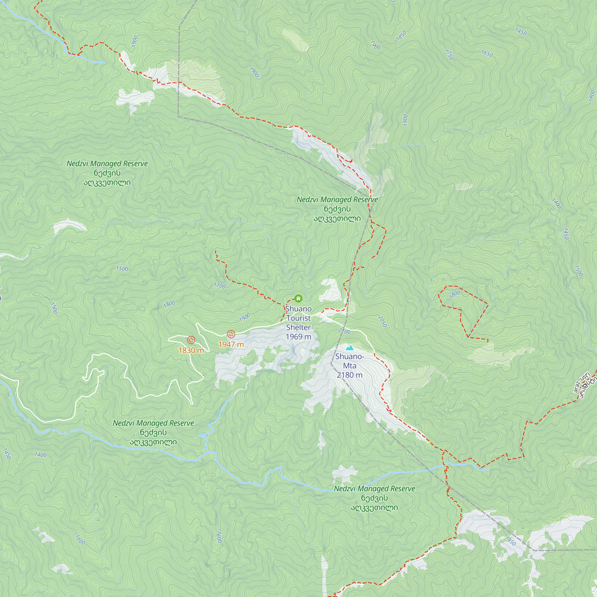 Shuano Tourist Shelter map