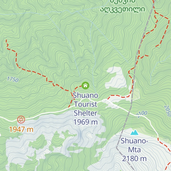 Map of Shuano Tourist Shelter