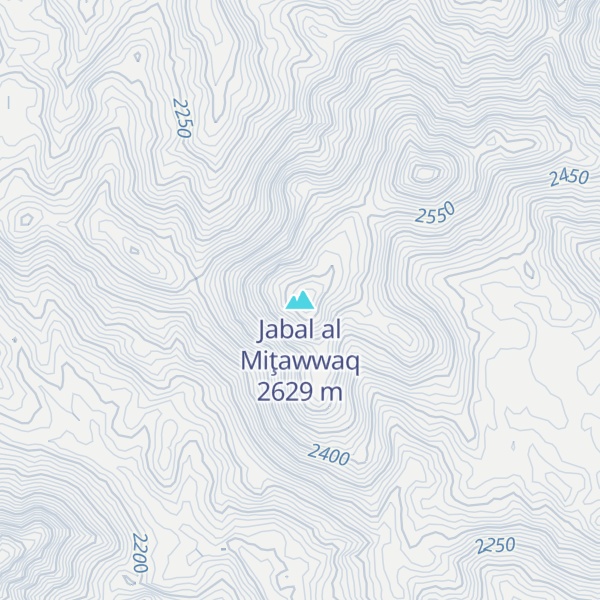 Map of Jabal al Miţawwaq