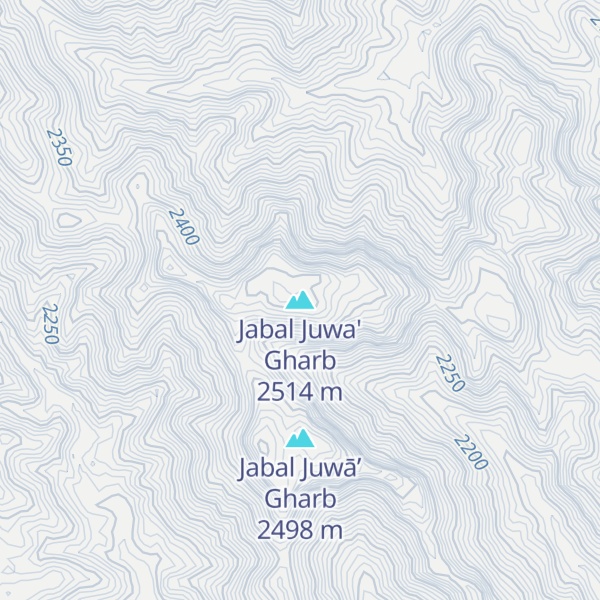 Map of Jabal Juwa' Gharb