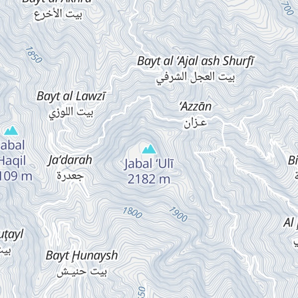 Map of Jabal ‘Ulī