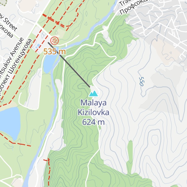 Map of Malaya Kizilovka