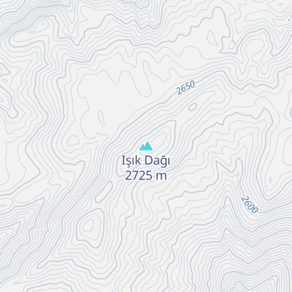 Map of Işık Dağı