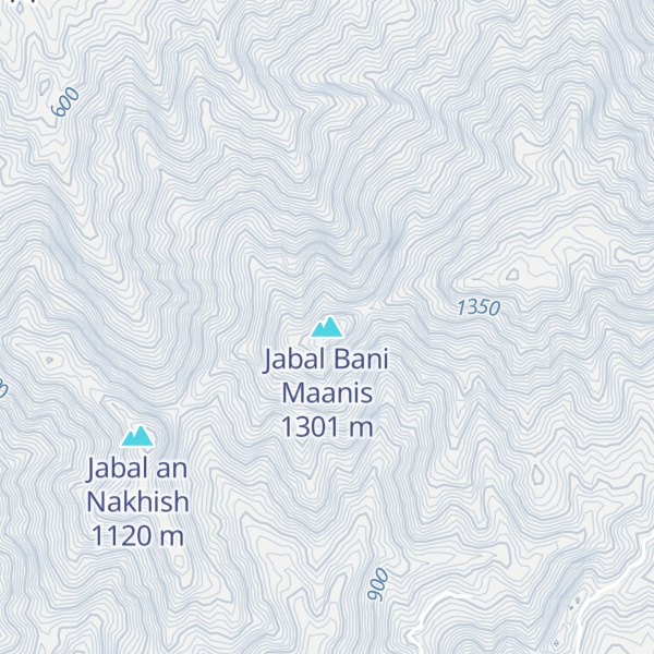 Map of Jabal Bani Maanis
