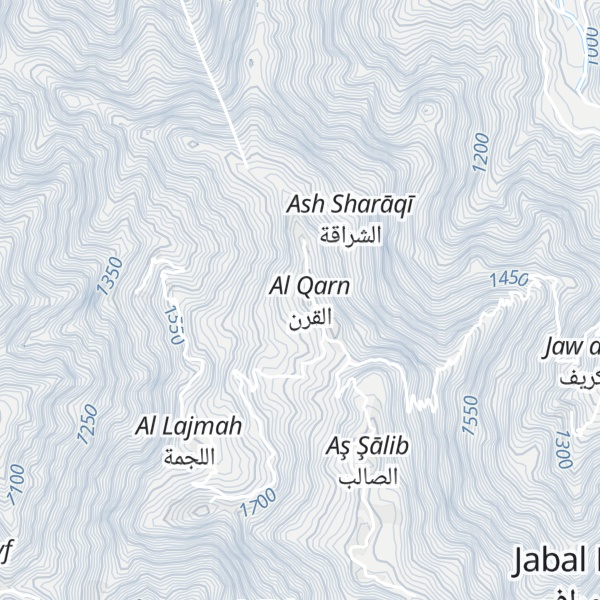 Map of Jabal Aridah