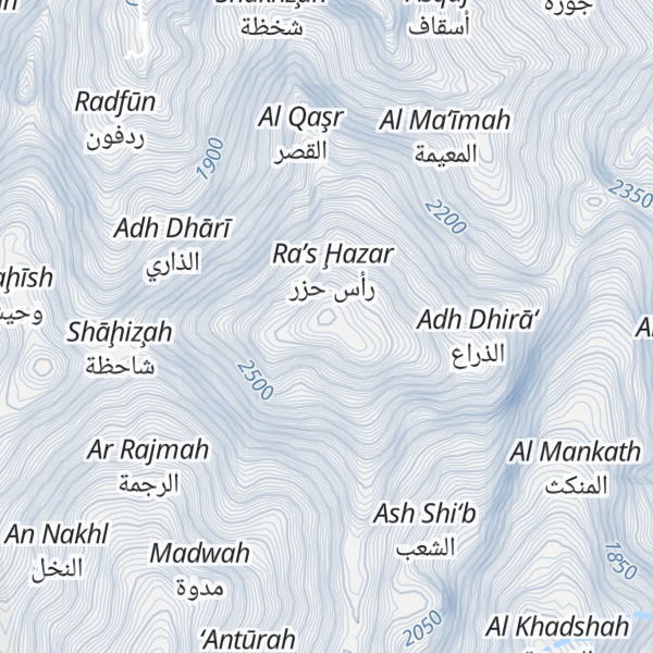 Map of Jabal Huzar