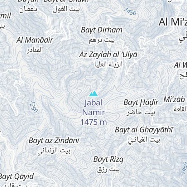 Map of Jabal Namir