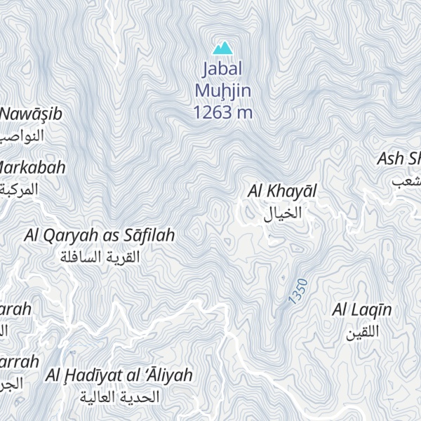 Map of Jabal Bani Ghushaym