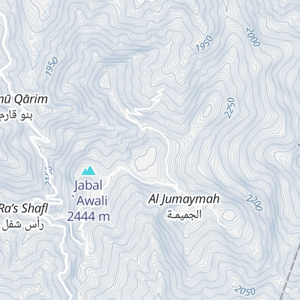 Map of Jabal Shirāqī