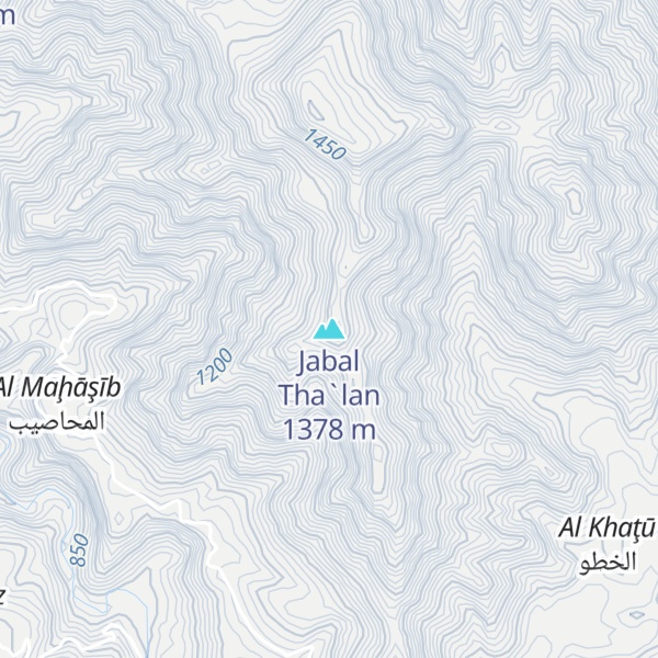 Map of Jabal Tha`lan