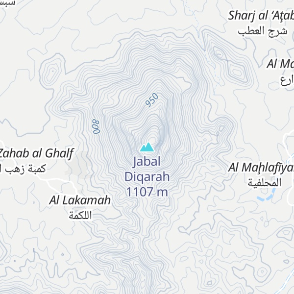 Map of Jabal Diqarah