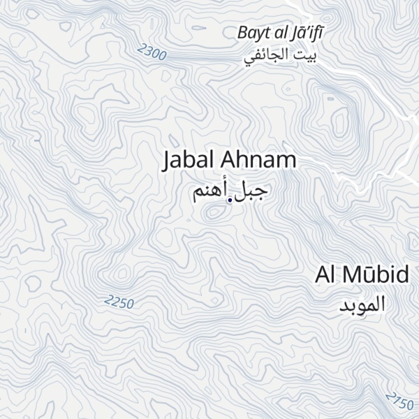 Map of Jabal Ahnam
