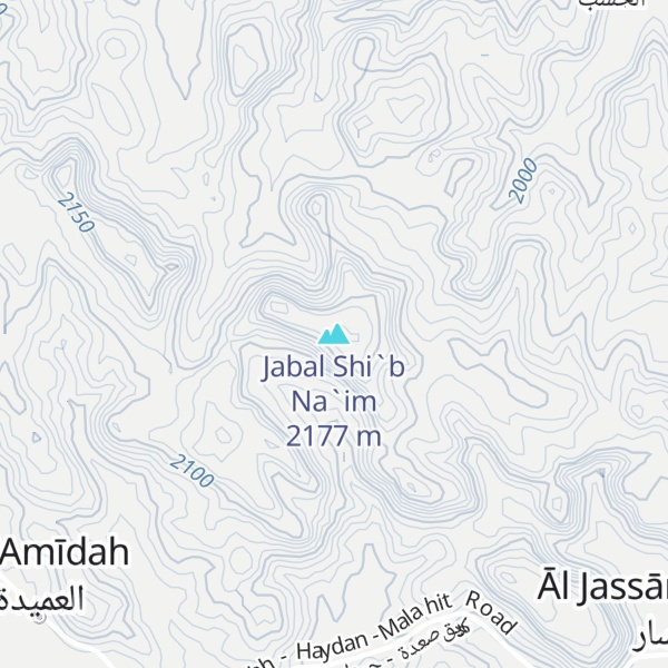 Map of Jabal Shi`b Na`im