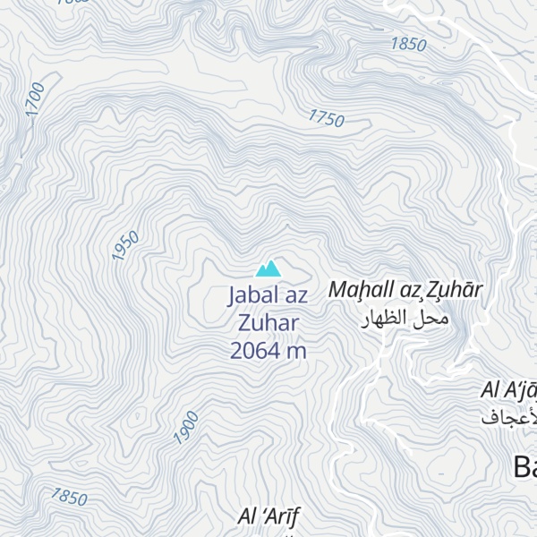 Map of Jabal az Zuhar