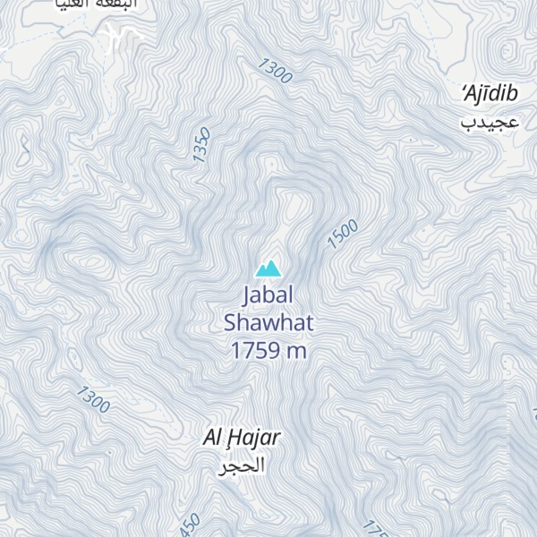Map of Jabal Shawhat