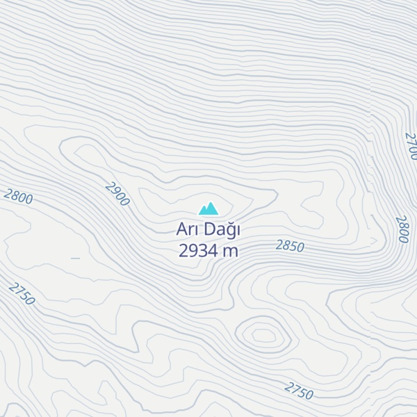 Map of Arı Dağı