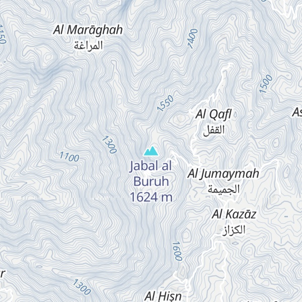 Map of Jabal al Buruh
