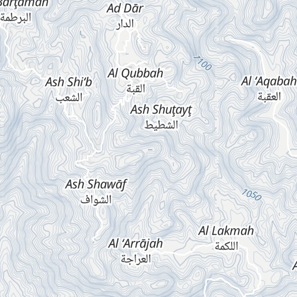 Map of Jabal ash Sha`awir