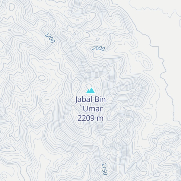 Map of Jabal Bin `Umar