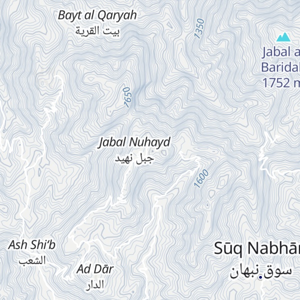 Map of Jabal Nuhayd