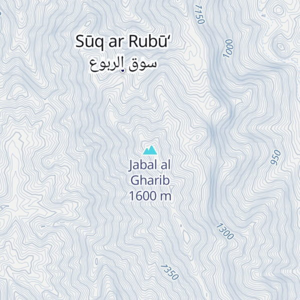 Map of Jabal al Gharib