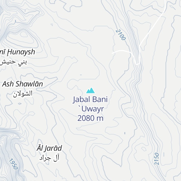 Map of Jabal Bani `Uwayr