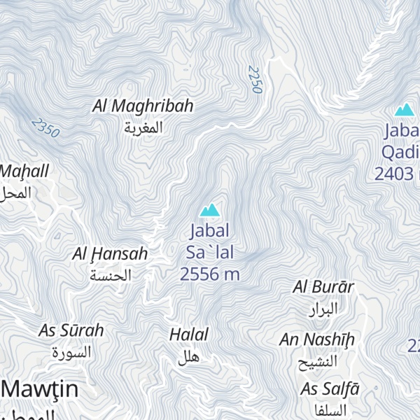 Map of Jabal Sa`lal