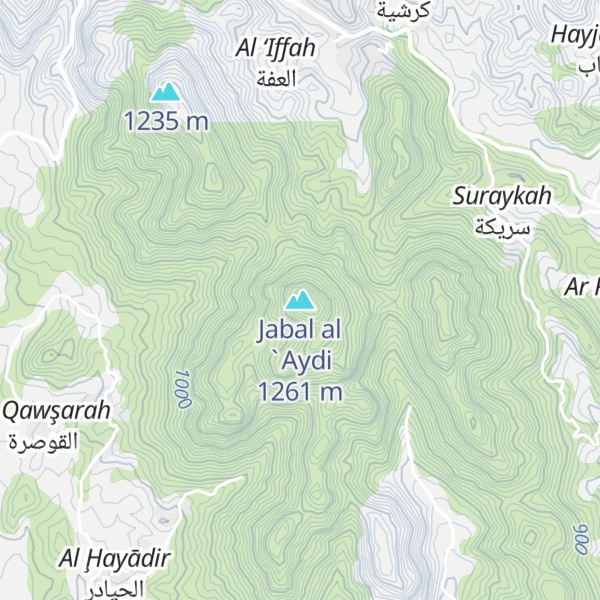 Map of Jabal al `Aydi