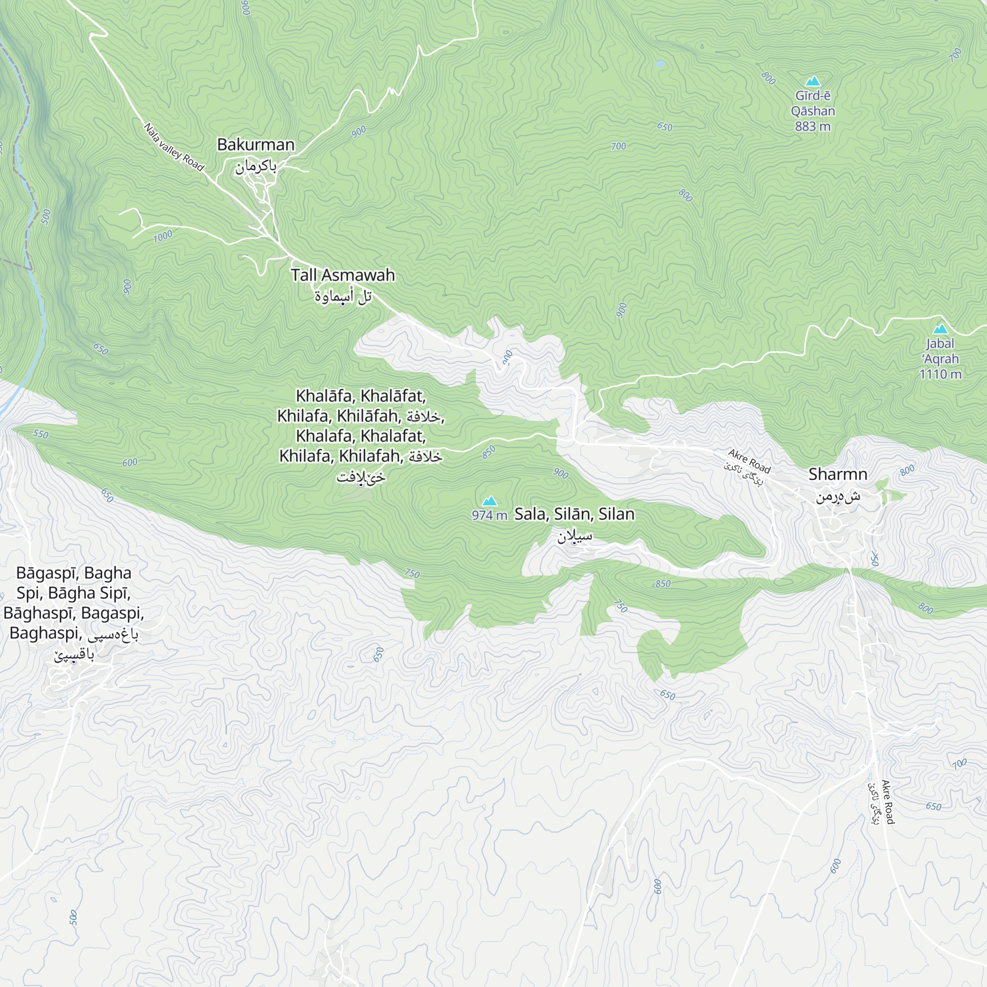 Rabishad mountain map