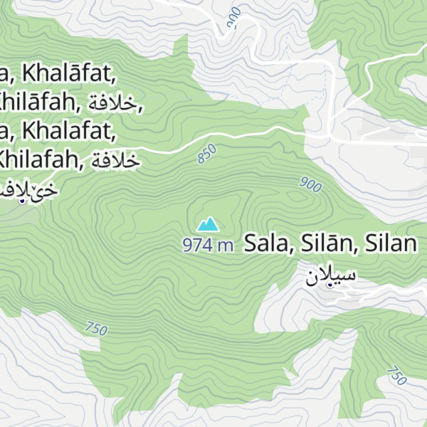 Map of Rabishad mountain