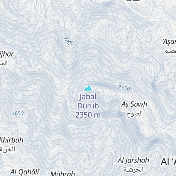 Map of Jabal Durub