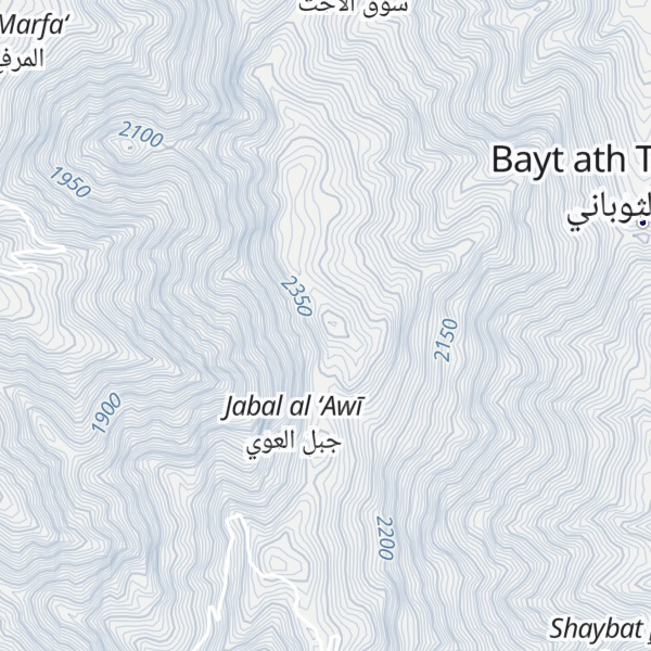 Map of Jabal al `Awī