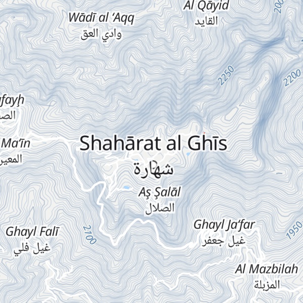 Map of Jabal Shaharat al Amir