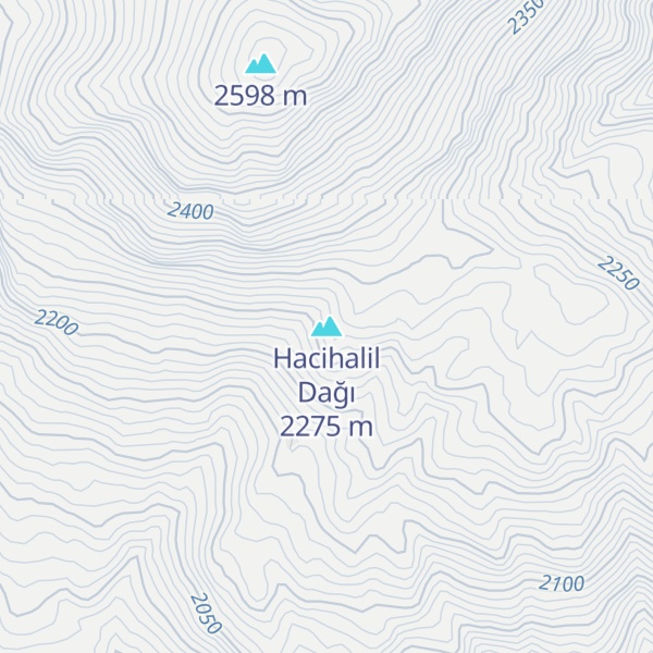 Map of Hacihalil Dağı
