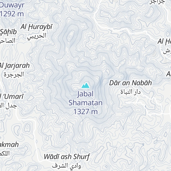 Map of Jabal Shamatan