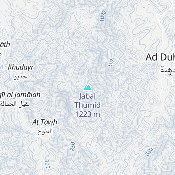 Map of Jabal Thumid