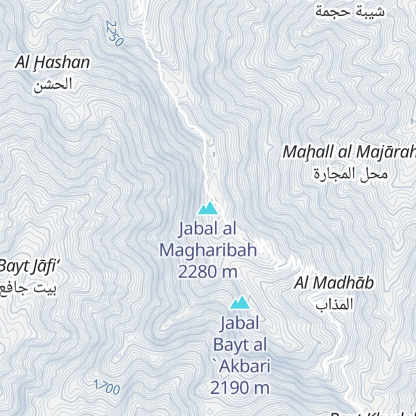 Map of Jabal al Magharibah