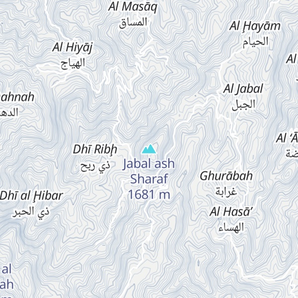 Map of Jabal ash Sharaf