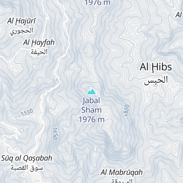 Map of Jabal Sham