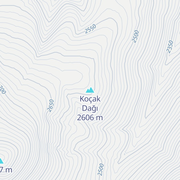 Map of Koçak Dağı