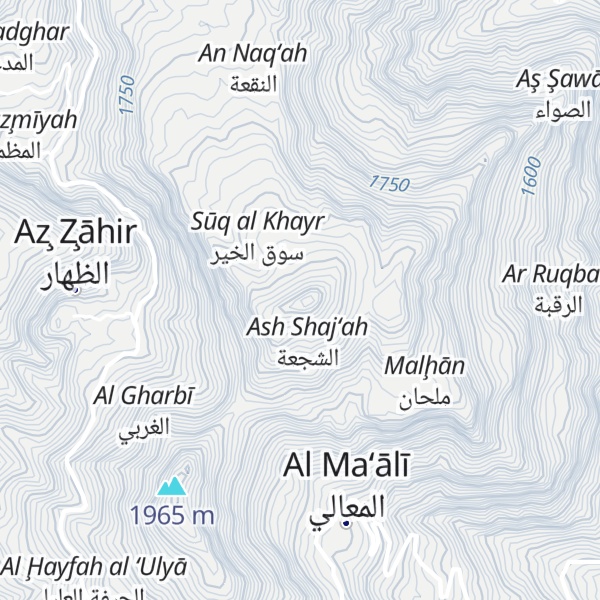 Map of Jabal Bani ash Shaykh