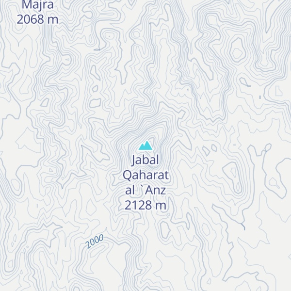Map of Jabal Qaharat al `Anz